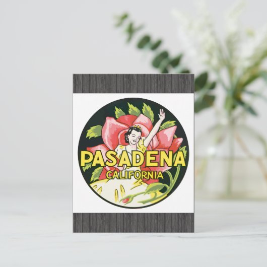 Pasadena California,  Briefkaart (Staand voorkant)