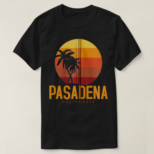 Pasadena California Retro Gift Zip T-shirt (Design voorkant)