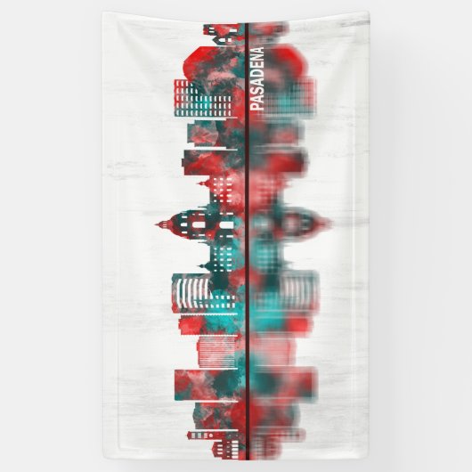Pasadena California Skyline Spandoek (Verticaal)