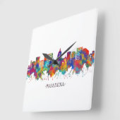 Pasadena California Skyline Vierkante Klok (Hoek)