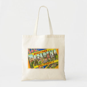 Pasadena California Vintage Large Letter Briefkaar Tote Bag