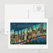 Pasadena, Californië - Grote Letter-scènes Briefkaart (Voorkant / Achterkant)