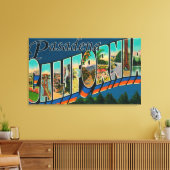 Pasadena, Californië - Grote Letter-scènes Canvas Afdruk (Insitu (Woonkamer))