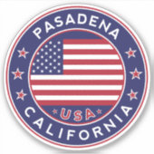 Pasadena Californië, Pasadena Sticker (Voorkant)