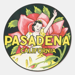  Pasadena Californië Ronde Sticker