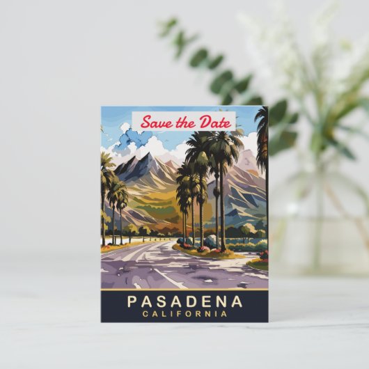 Pasadena, Californië Save The Date (Staand voorkant)