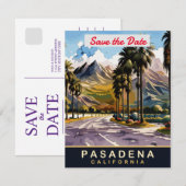Pasadena, Californië Save The Date (Voorkant / Achterkant)