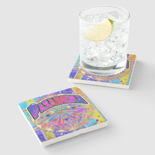 Pasadena Cosmic Unity Coaster Stenen Onderzetter (Zijkant)