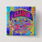 Pasadena Cosmic Unity Knop Vierkante Button 5,1 Cm (Voorkant)