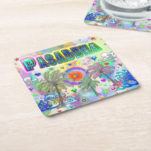 Pasadena Deep Dream Onderzetter (Schuin)