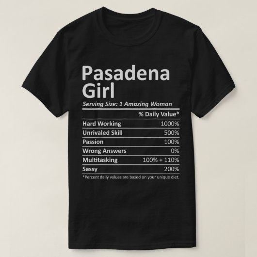 PASADENA L CA CALIFORNIA Funny City Home Roots USA T-shirt (Design voorkant)