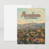 Pasadena Los Angeles California Mountains Kaart (Voorkant / Achterkant)