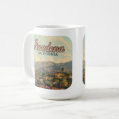 Pasadena Los Angeles California Mountains Vintage Koffiemok (Voorkant links)