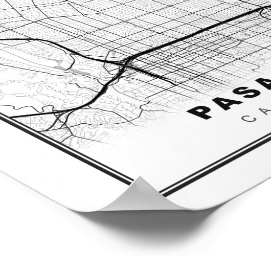 Pasadena Map Poster (Hoek)