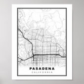 Pasadena Map Poster (Voorkant)