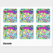 Pasadena Mystic Dance  Vierkante Sticker (Vel)