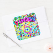 Pasadena Mystic Dance  Vierkante Sticker (Envelop)