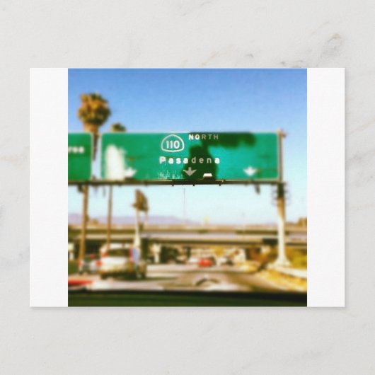 Pasadena onderweg briefkaart (Voorkant)