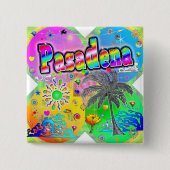 Pasadena Quadro Seizoenen Knop Vierkante Button 5,1 Cm (Voorkant)