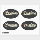 Pasadena Roos Ovale Sticker (Vel)