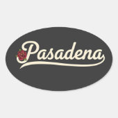 Pasadena Rose  Ovale Sticker (Voorkant)