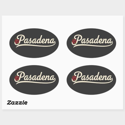 Pasadena Rose  Ovale Sticker (Vel)