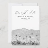 Pasadena Save the Date Bruiloft Los Angeles Kaart (Voorkant)