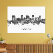 Pasadena Skyline BW Canvas Afdruk (Insitu (Woonkamer))