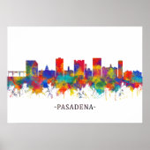 Pasadena Skyline Poster (Voorkant)