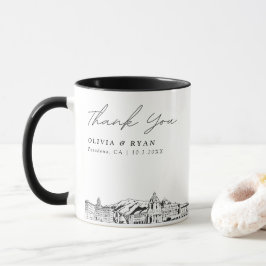 Pasadena skyline schets eenvoudige aangepaste brui mok