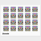 Pasadena Summer Love Vierkante Sticker (Vel)