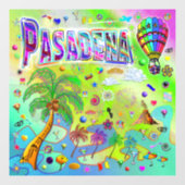 Pasadena Tijdloze Melodie Venster Cling Raamsticker (Vel)