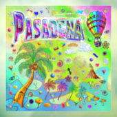 Pasadena Tijdloze Melodie Venster Cling Raamsticker (Vel 3)