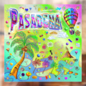 Pasadena Tijdloze Melodie Venster Cling Raamsticker (Vel 2)