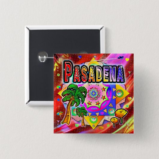 Pasadena Tropical Friends Button (Voorkant /achterkant)