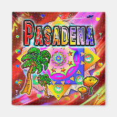 Pasadena Tropical Friends Magnet (Voorkant)