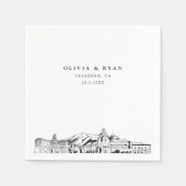 Pasadena Trouwpapier Cocktail servet (Voorkant)