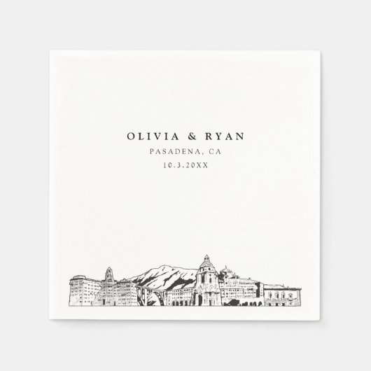 Pasadena Trouwpapier Cocktail servet (Voorkant)