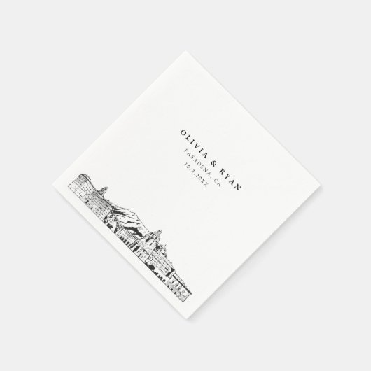 Pasadena Trouwpapier Cocktail servet (Hoek)