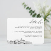 Pasadena Wedding Hotel Kamer Blok Details Klein Informatiekaartje (Staand voorkant)