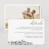 Pasadena Wedding Hotel Kamer Blok Details Klein Informatiekaartje (Voorkant / Achterkant)