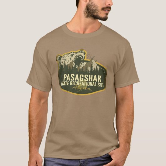 Pasagshak State Recreation Site Alaska Camping Ret T-shirt (Voorkant)