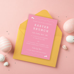 Pasaster Brunch Bunny   Uitnodiging voor paasparti