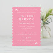 Pasaster Brunch Bunny | Uitnodiging voor paasparti (Staand voorkant)