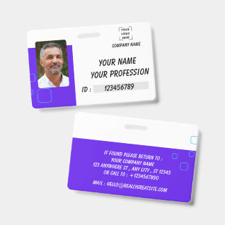 Pasbadge met naam Werknemers-ID-knop Badge