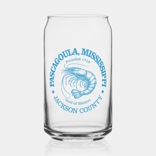Pascagoula (garnalen) blikvorm glas (Voorkant)