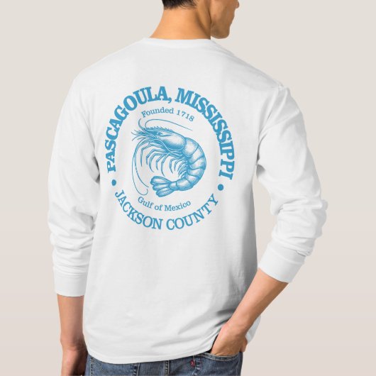 Pascagoula (garnalen) t-shirt (Achterkant)
