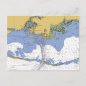 Pascagoula, Mississippi Nautical Chart Briefkaart (Voorkant)