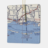 Pascagoula MS  Map Keramisch Ornament (Links)