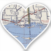 Pascagoula MS  Map Sticker (Voorkant)